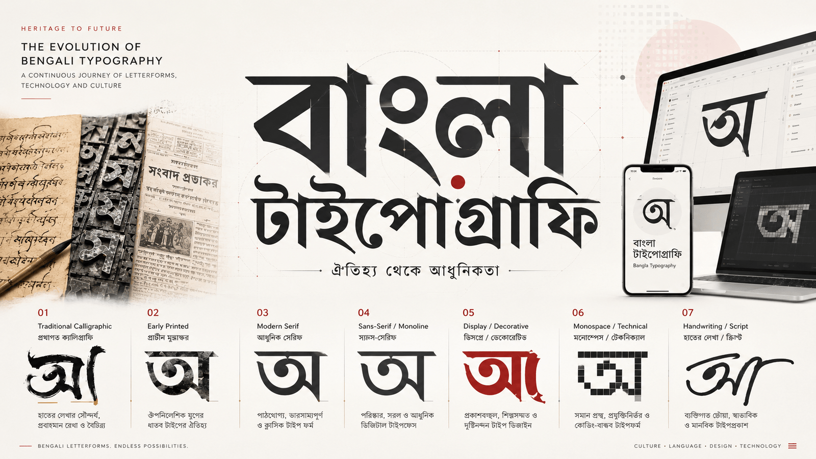 How Many Styles Exist in Bengali Typography?