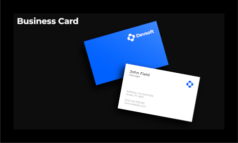 🎯 Clean & Modern Business Card Design for Devsoft