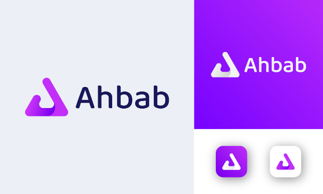 🎯 Modern Logo Design for App & Tech Startup – Ahbab